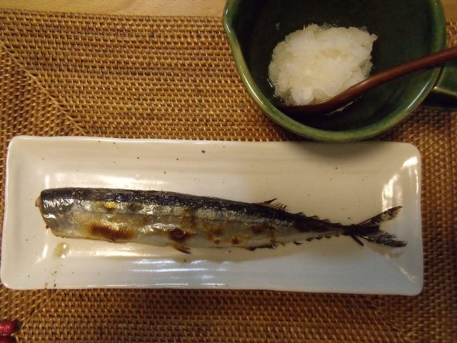 秋刀魚を食べました