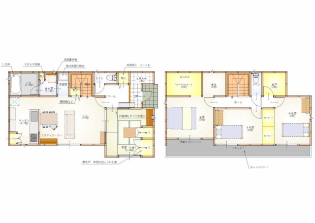 3室南面バルコニー  土間収納 東西入り　35坪