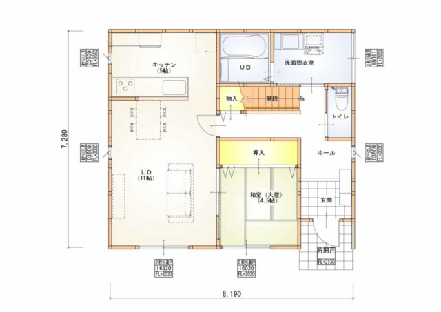 南入り　31.5坪　室内物干スペース