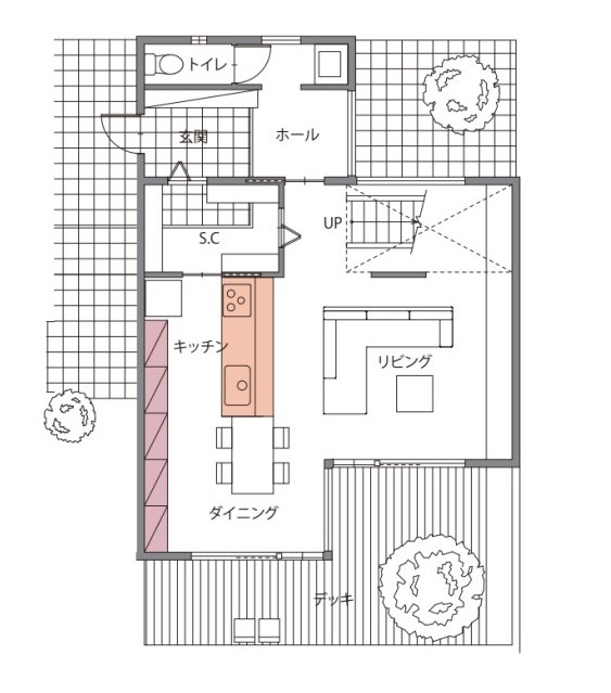 キッチンと横並びのダイニングテーブル　メリット＆デメリットまとめ。