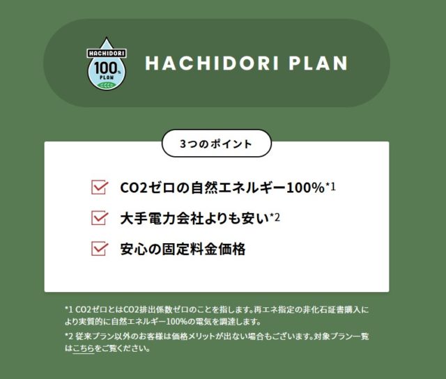 自然エネルギーの電力会社。