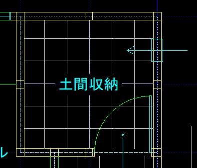 土間収納の換気。