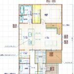 吹き抜けのあるアイランドキッチンの家