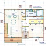 アイランドキッチン　リビング階段の家